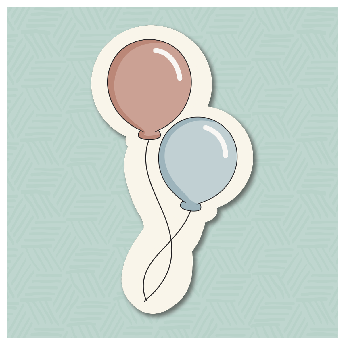 Double Balloons Cookie Cutter