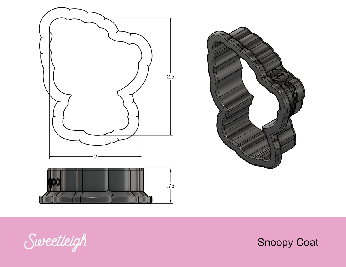 Snoopy in Puffer Coat Cookie Cutter