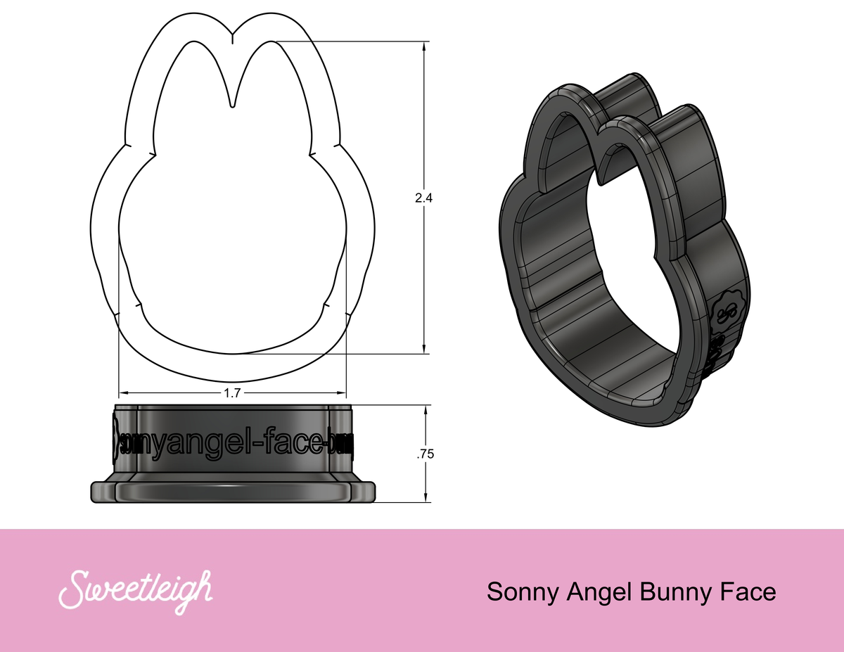 Sonny Angel Bunny Face Cookie Cutter