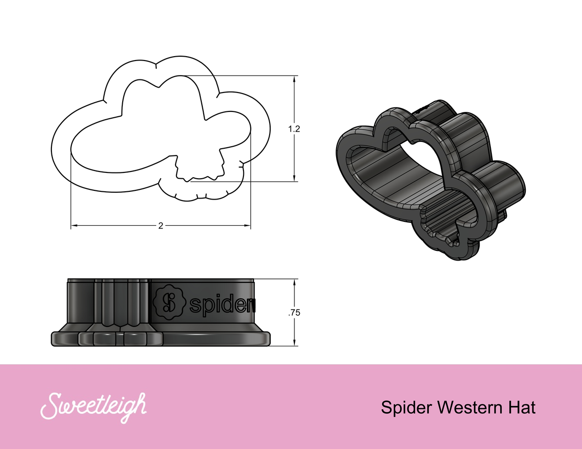 Spider Western Hat Cookie Cutter