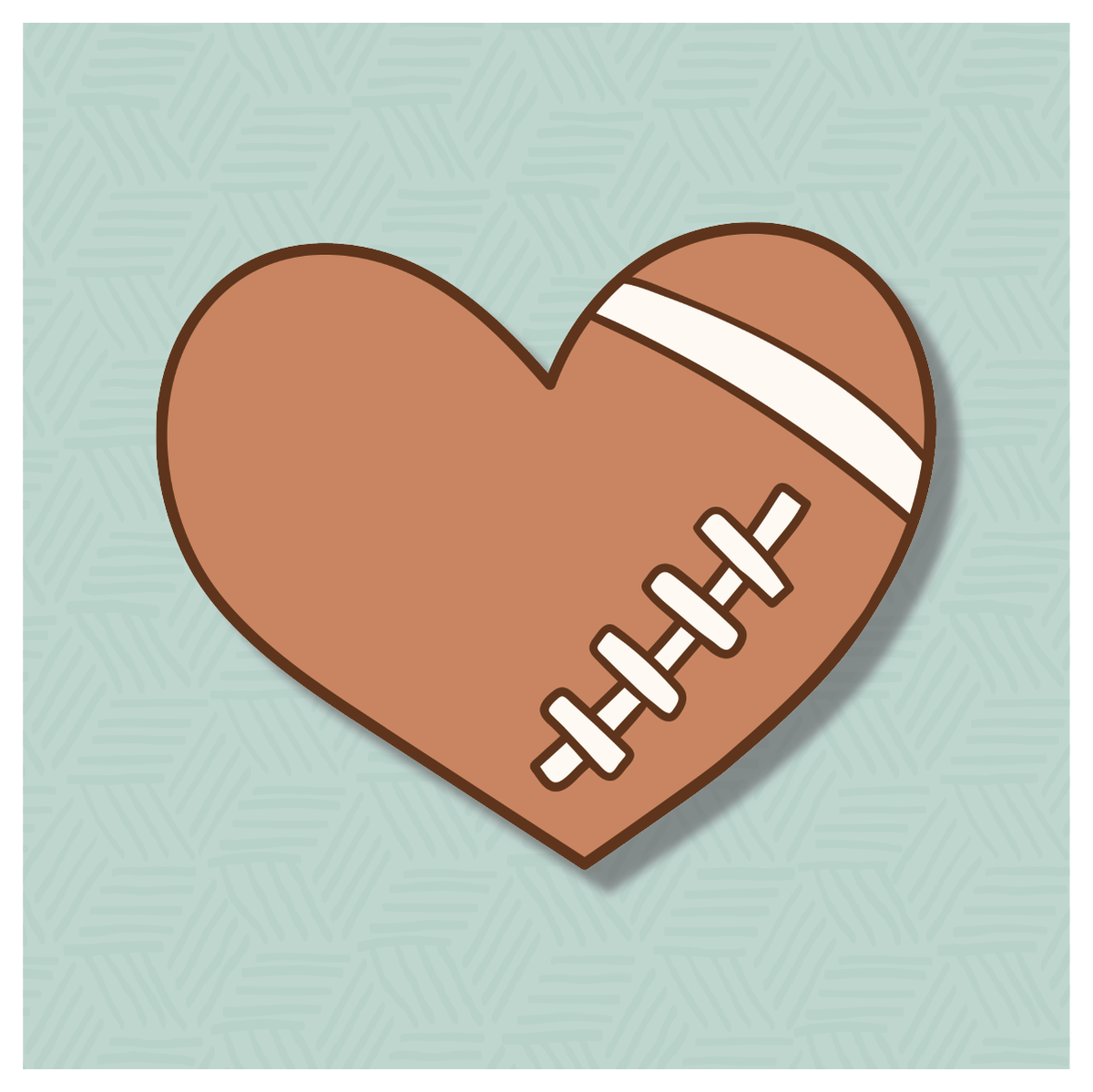 Football Heart Cookie Cutter