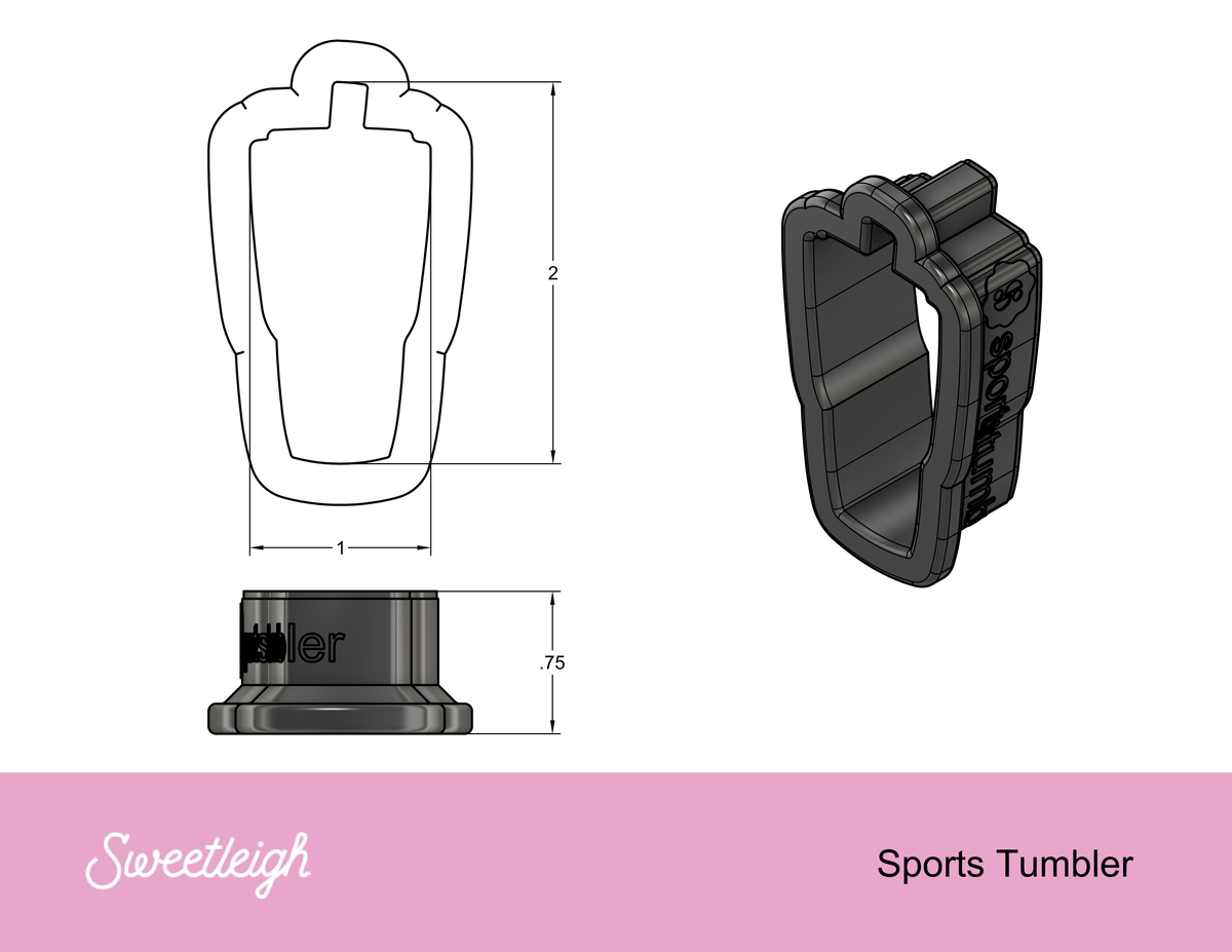 Sports Tumbler Cookie Cutter