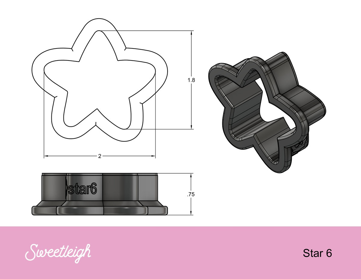 Star 6 Cookie Cutter