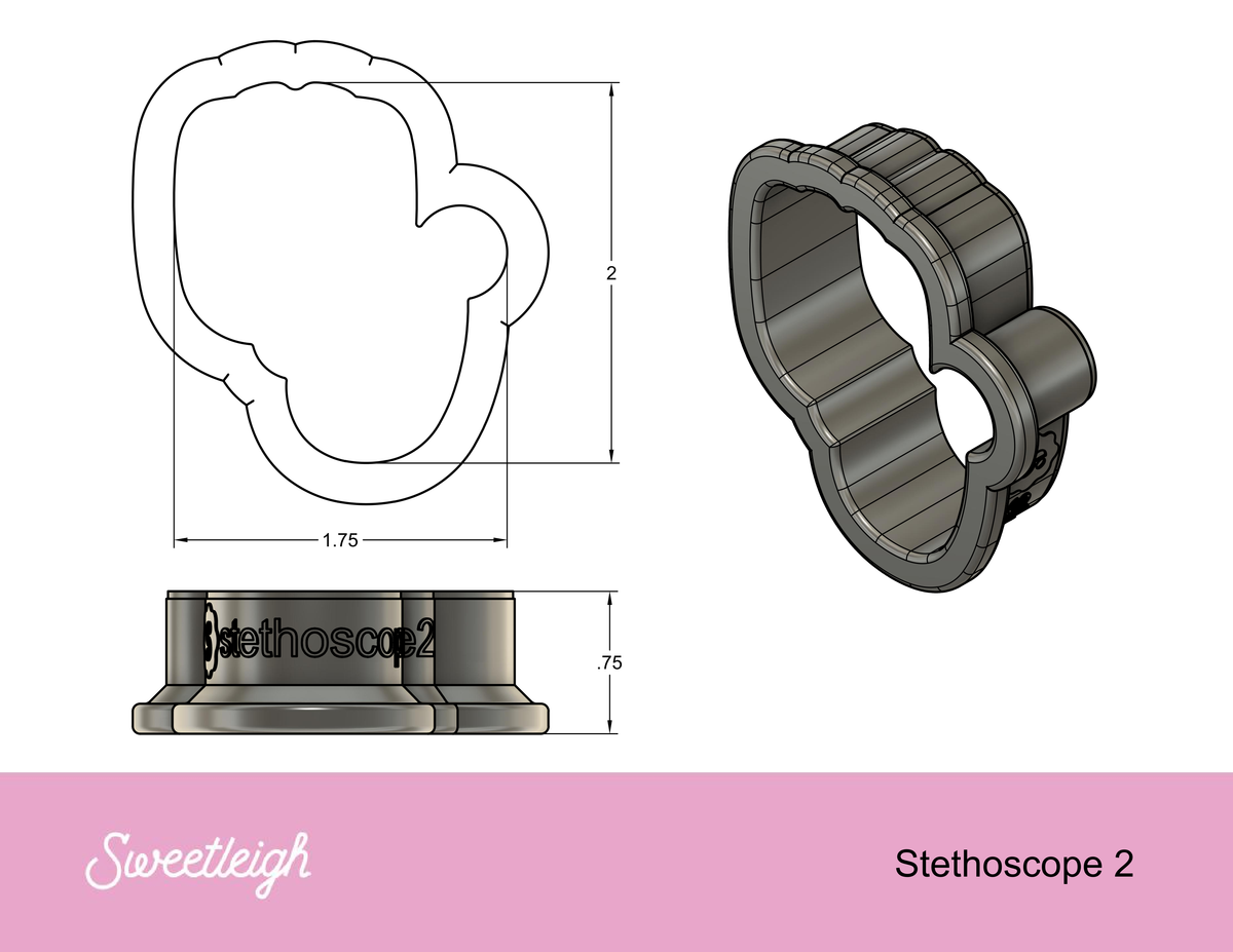 Stethoscope 2  Cookie Cutter