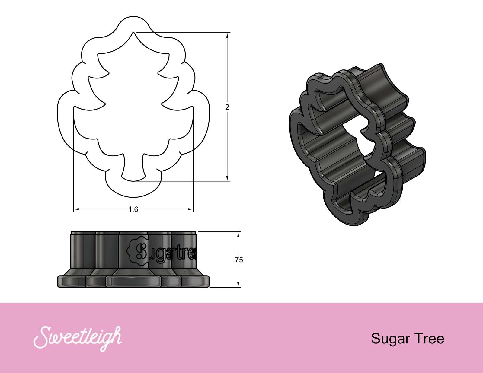 The Sugar Tree Cookie Cutter - Sweetleigh 