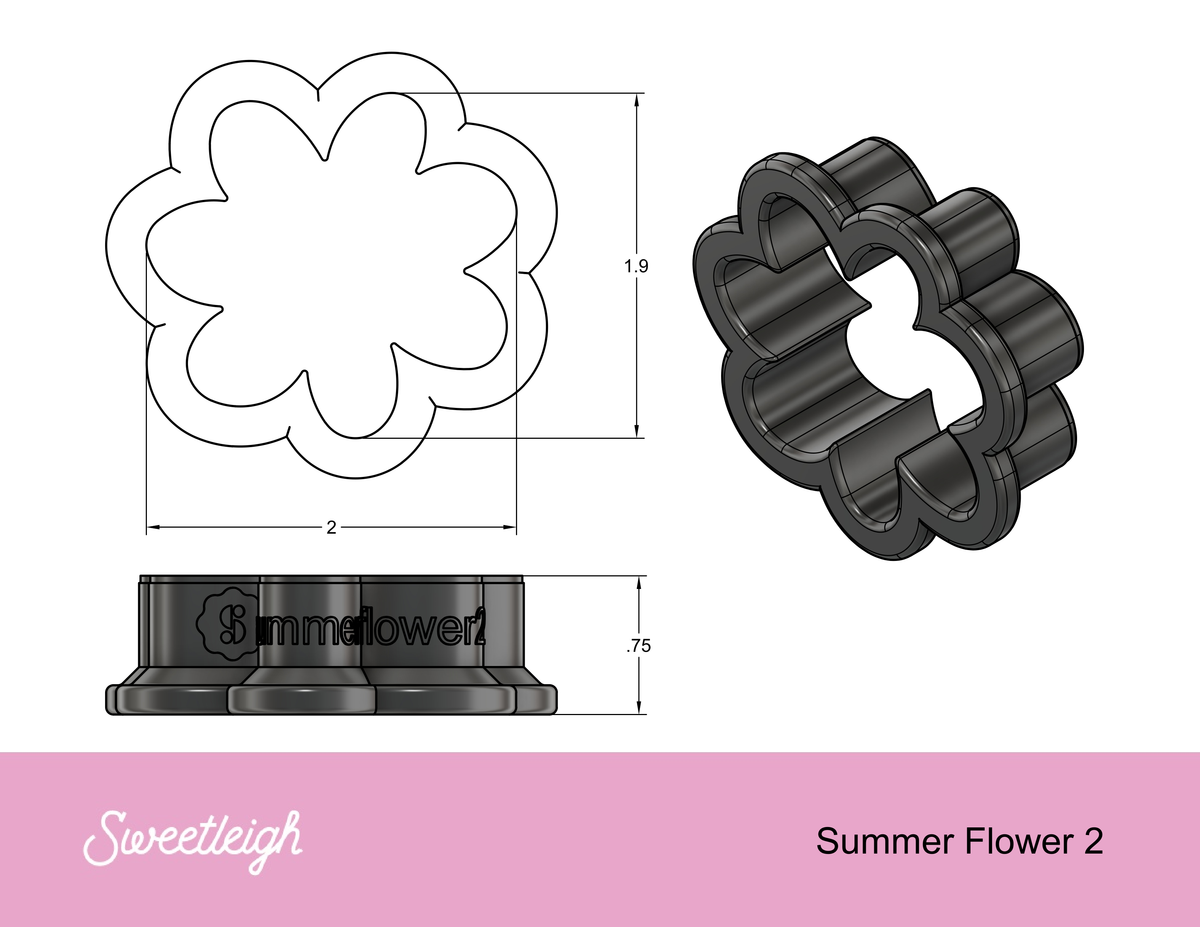 Summer Flower 2 Cookie Cutter