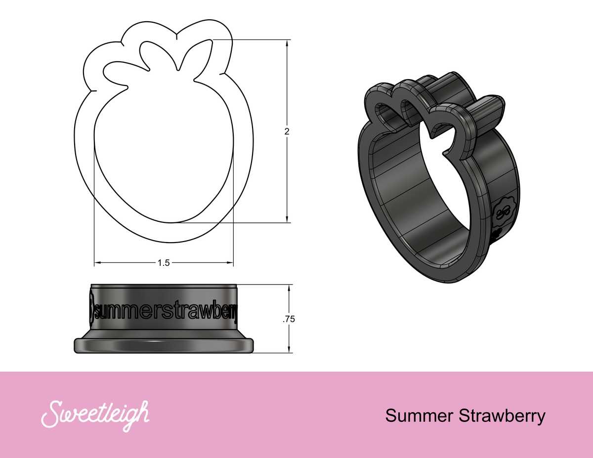 Summer Strawberry Cookie Cutter