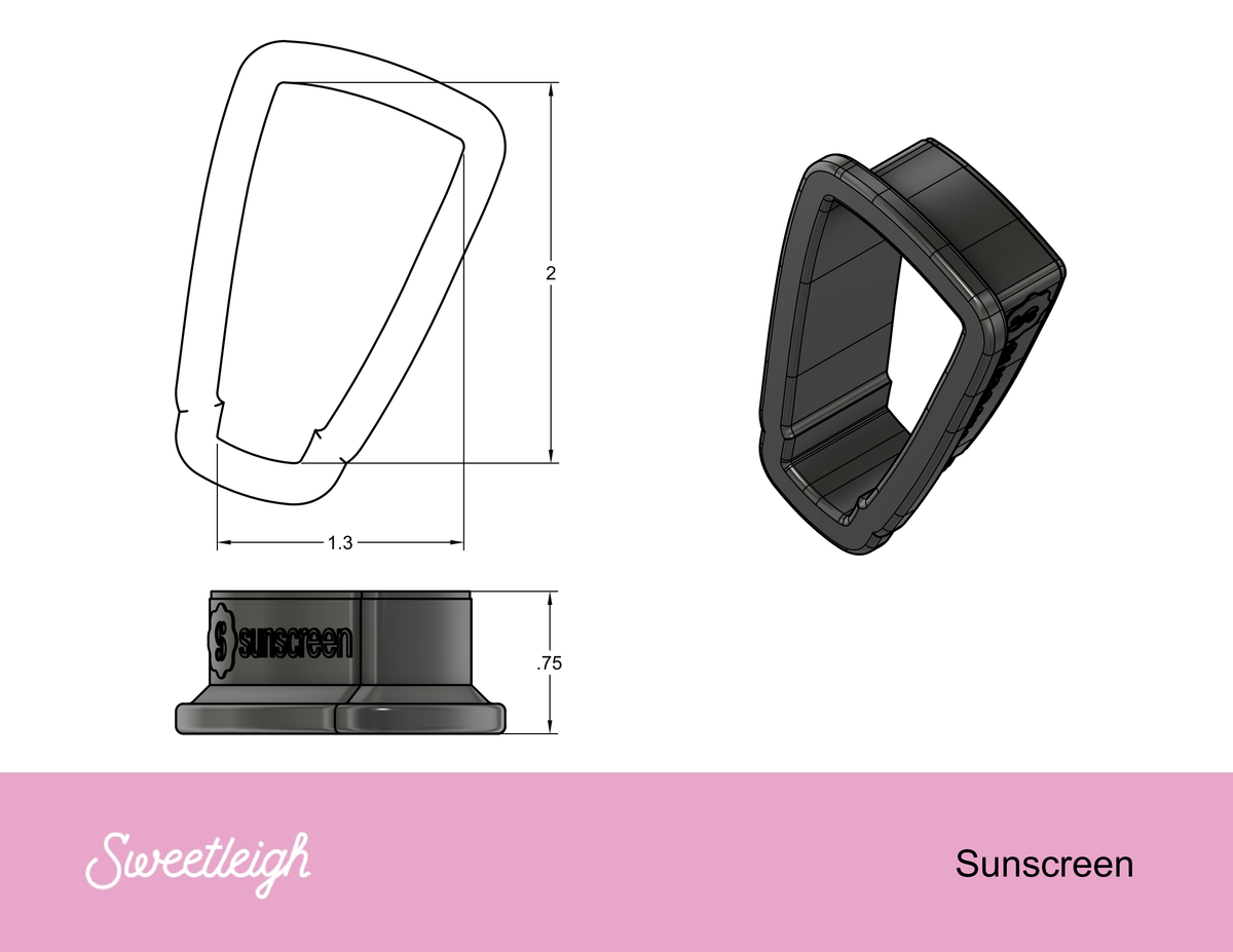 Sunscreen Cookie Cutter