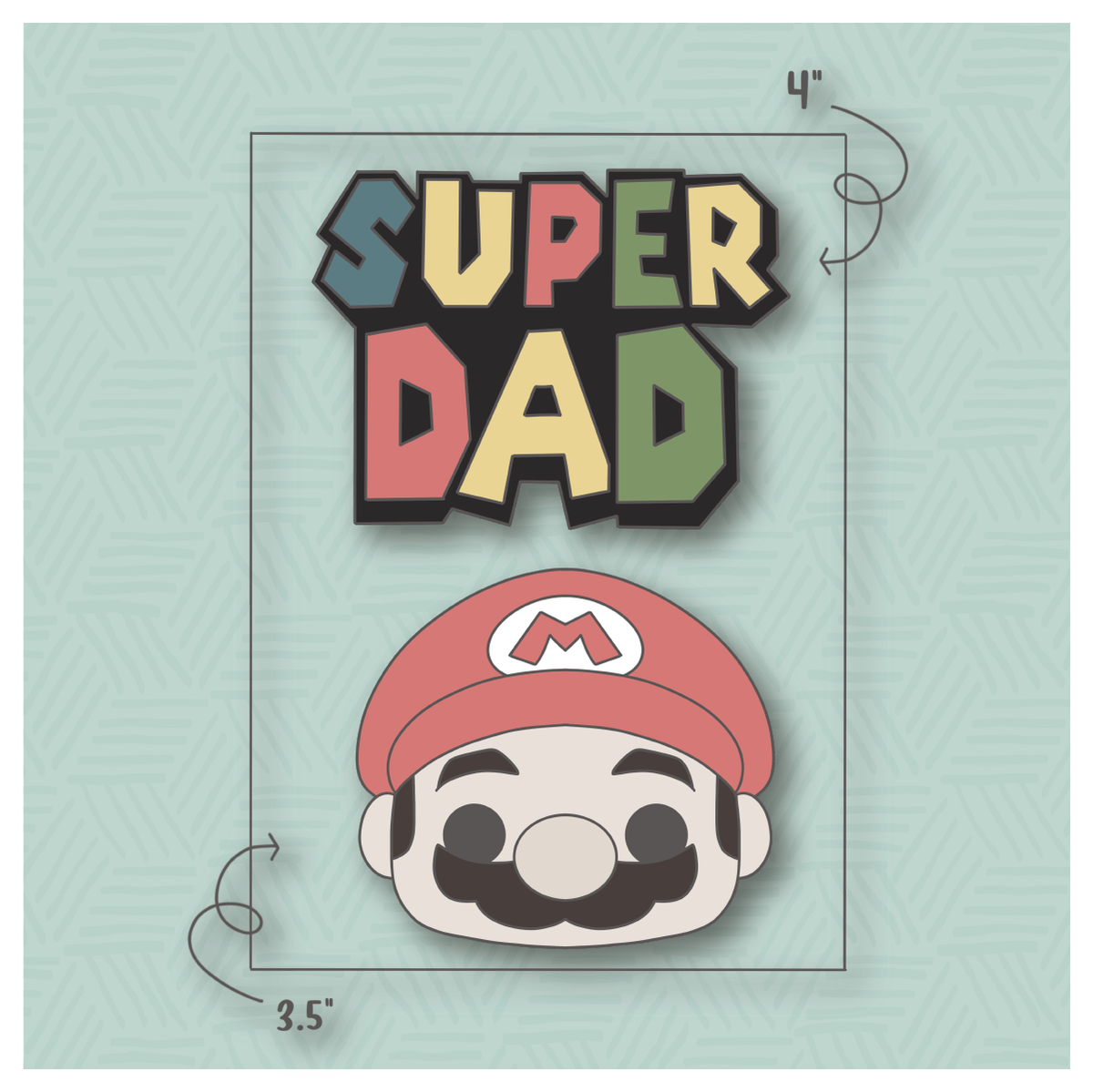 Super Mario Dad 2 Piece Cookie Cutter Set