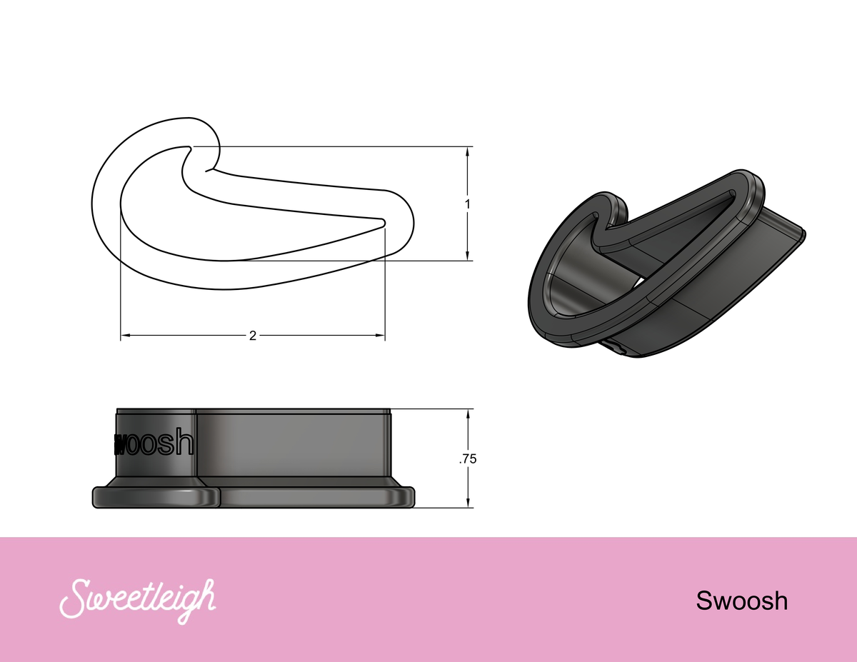 Swoosh Checkmark Cookie Cutter