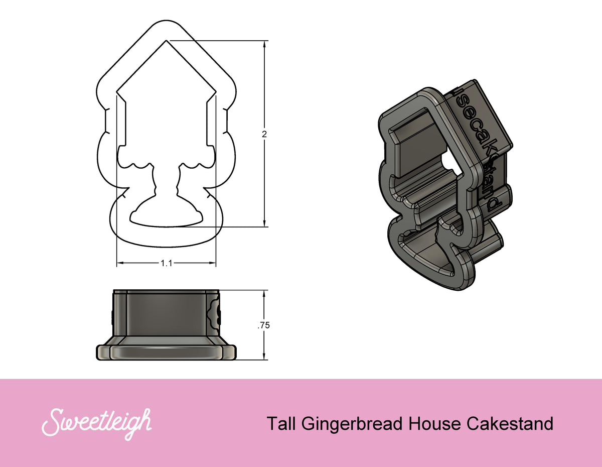 Tall Gingerbread House Cakestand Cookie Cutter