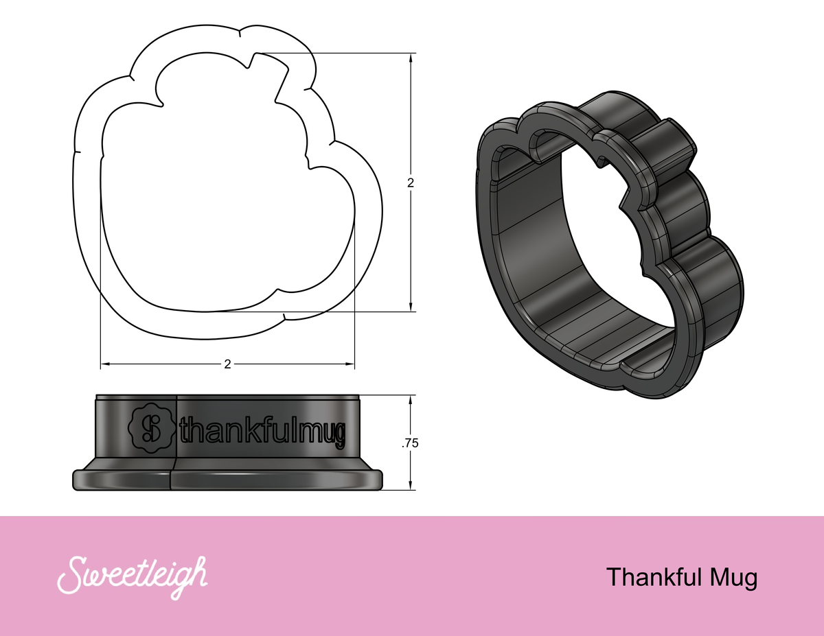 Thankful Mug Cookie Cutter