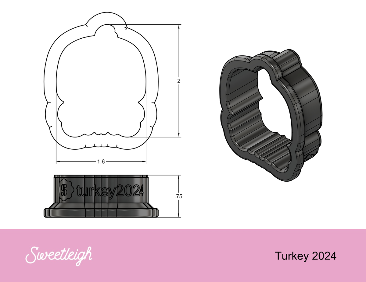 Turkey 2024 Cookie Cutter