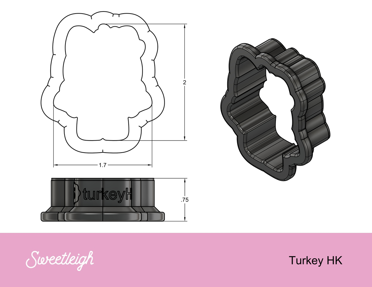 Turkey Kitty Cookie Cutter