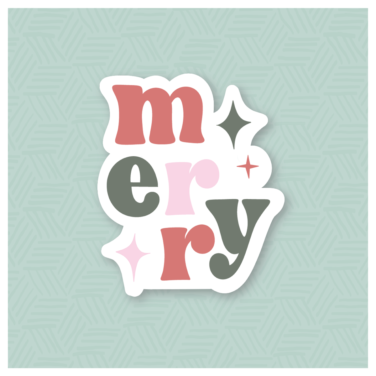 &quot;Merry&quot; Hand Lettered Cookie Cutter