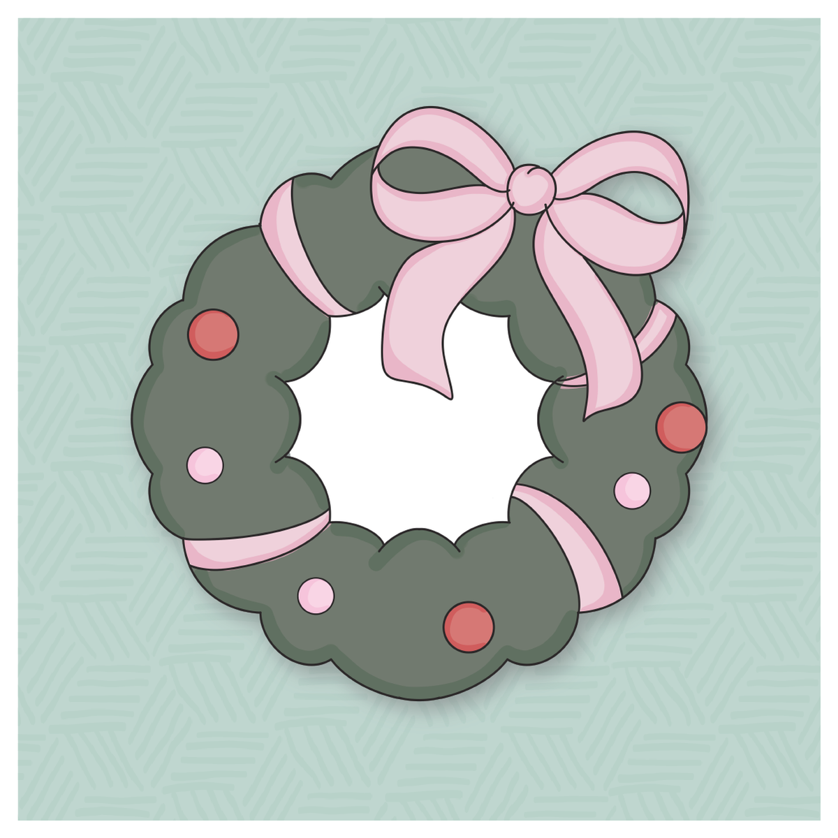 Coquette Wreath Cookie Cutter