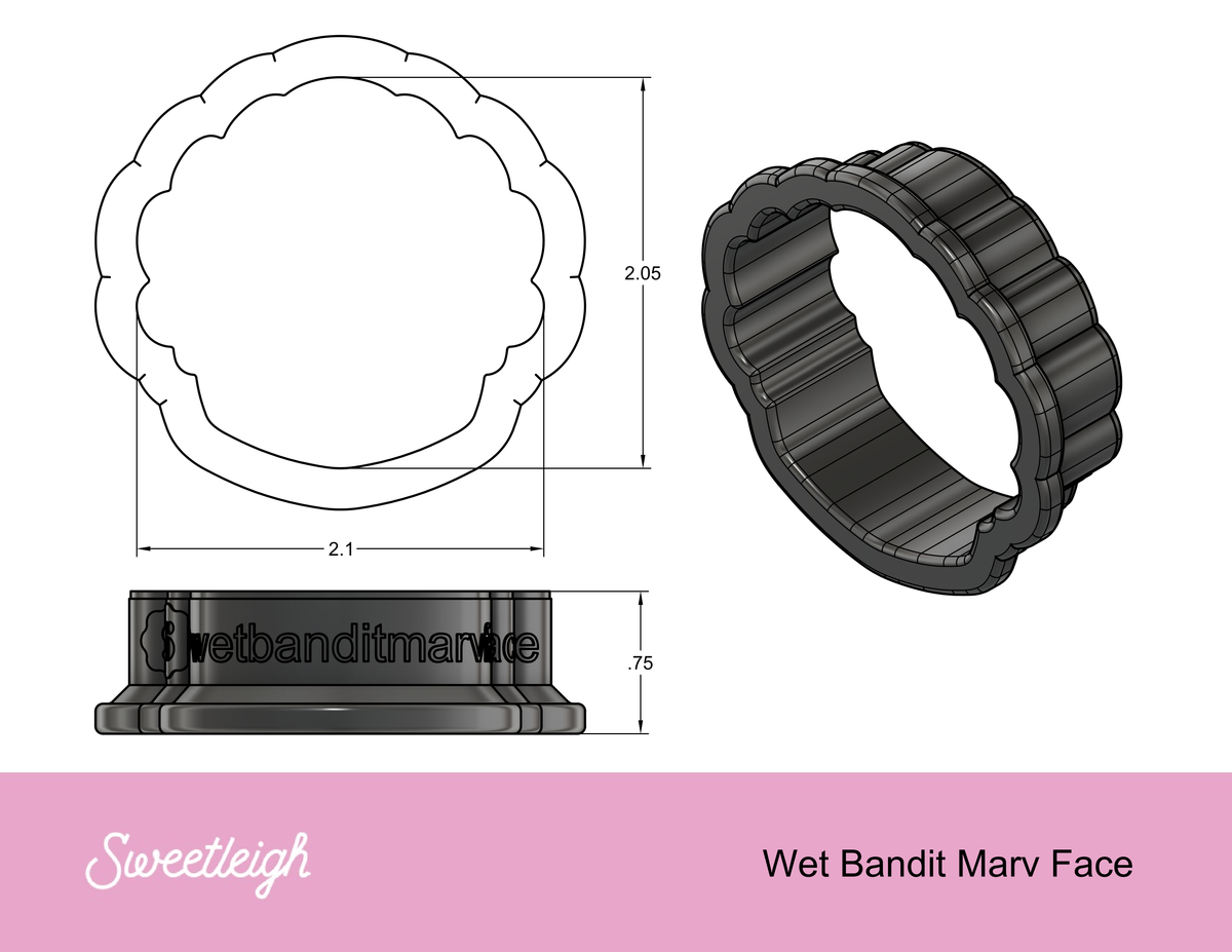 Wet Bandit Marv Face Cookie Cutter