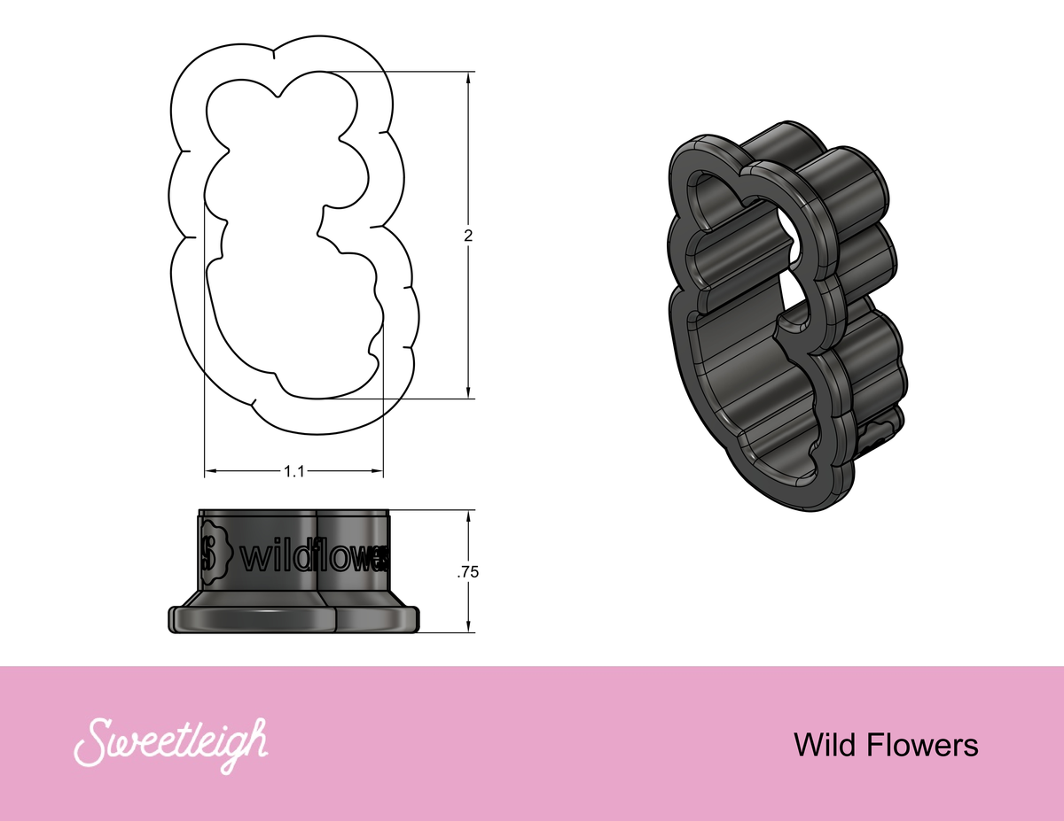 Wildflowers Cookie Cutter