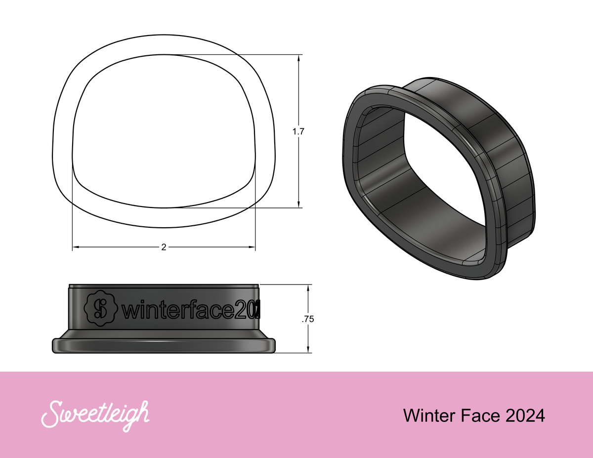 Winter Face Cookie Cutter