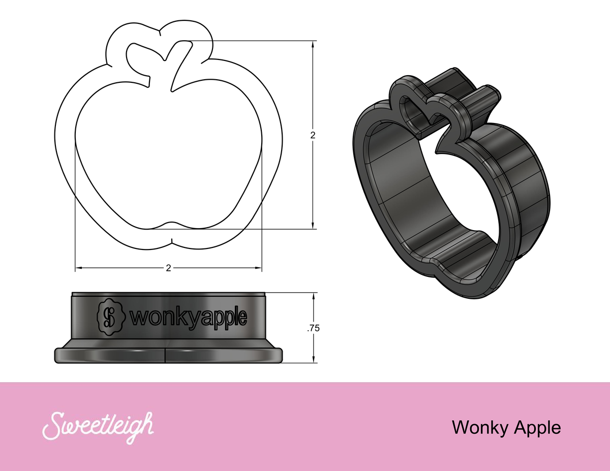 Wonky Apple Cookie Cutter