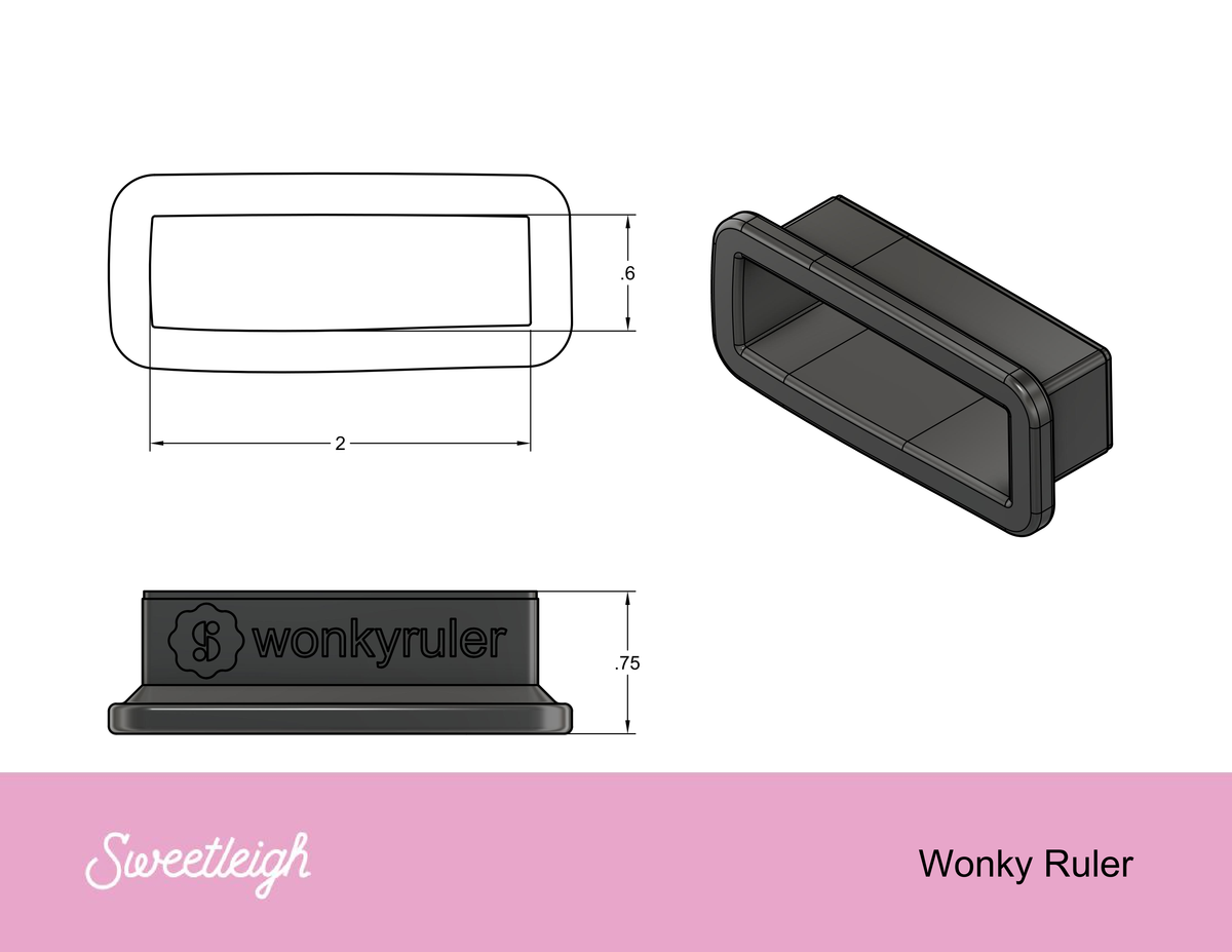 Wonky Ruler Cookie Cutter