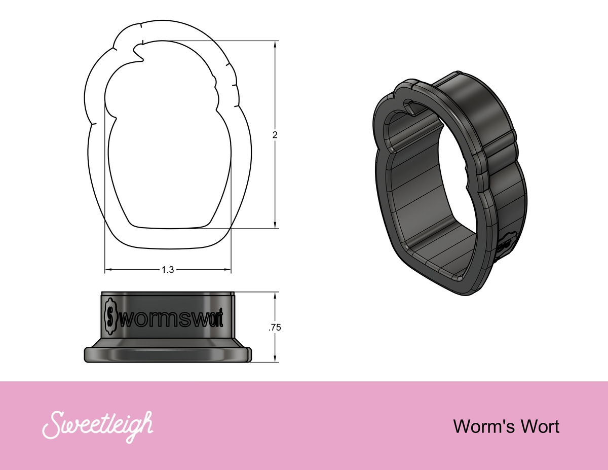 Worm&#39;s Wort Cookie Cutter