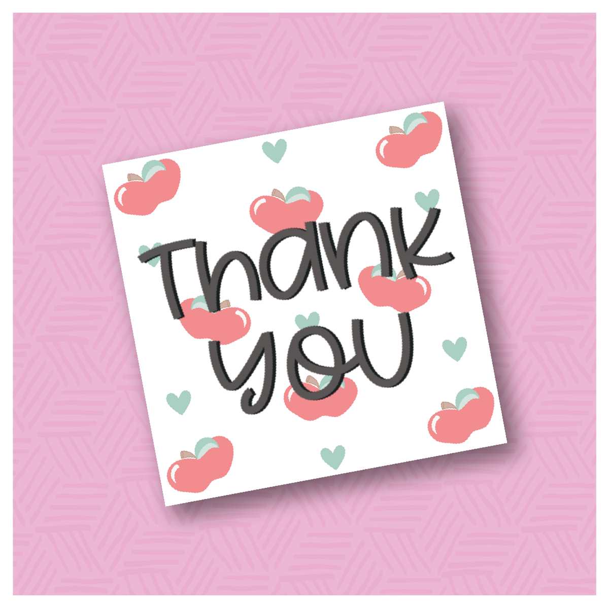 Thank You Apple Scatter Printable Square Tags
