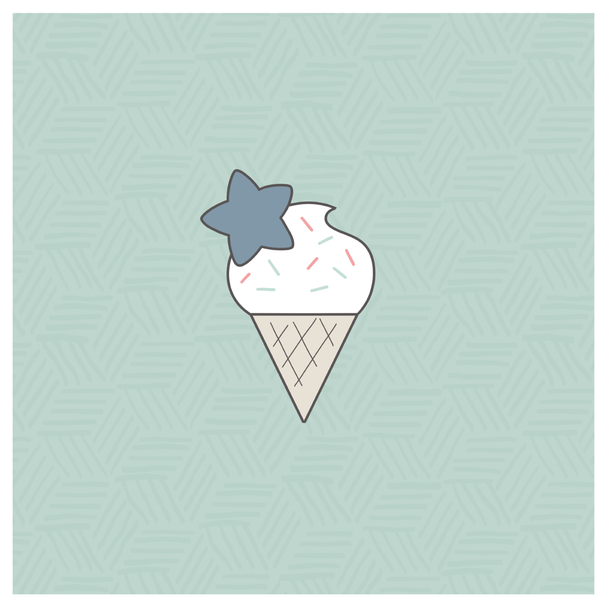 Star Ice Cream Cone Cookie Cutter