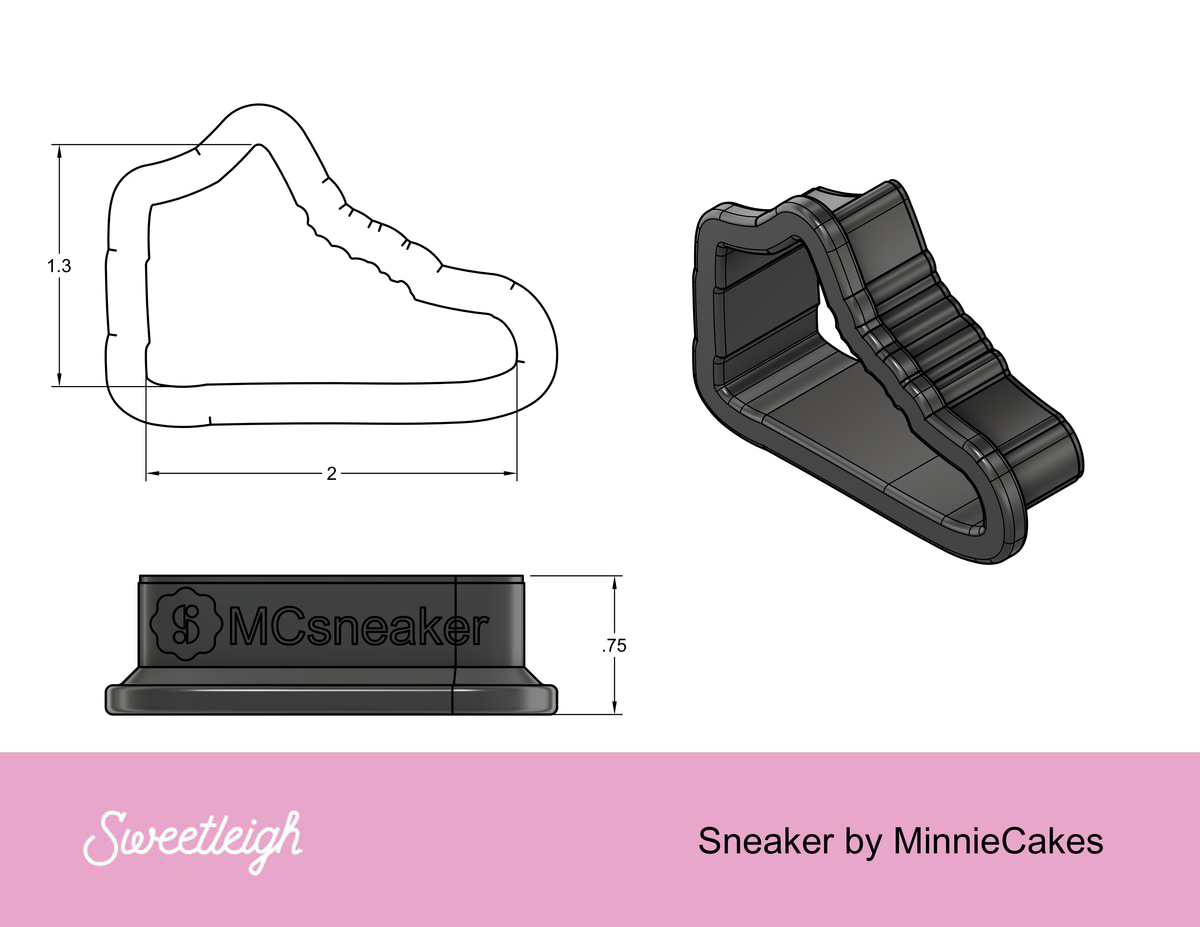 Sneaker Cookie Cutter by MinnieCakes