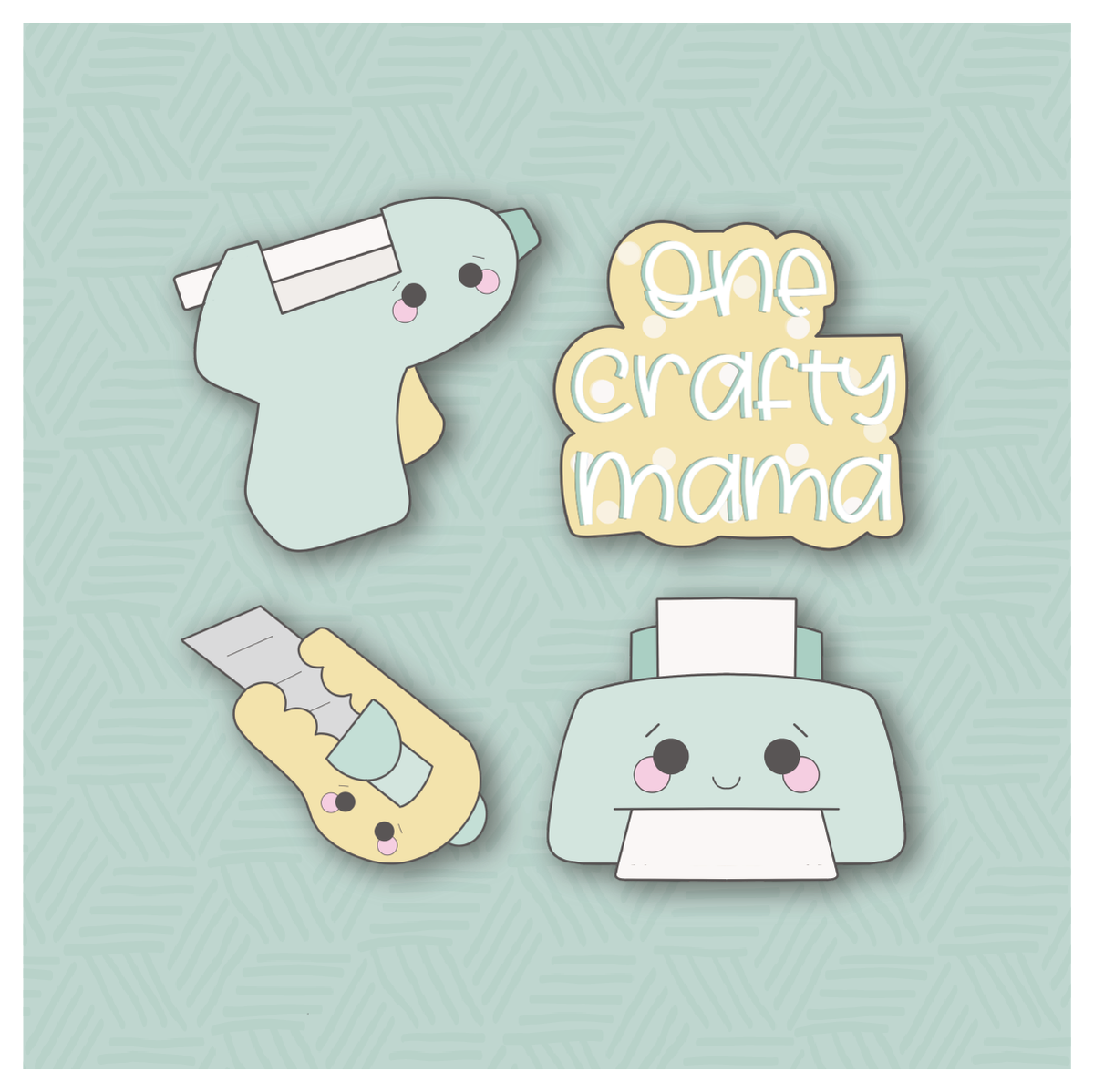 Crafty Mama 4 Piece Mini Cookie Cutter Set