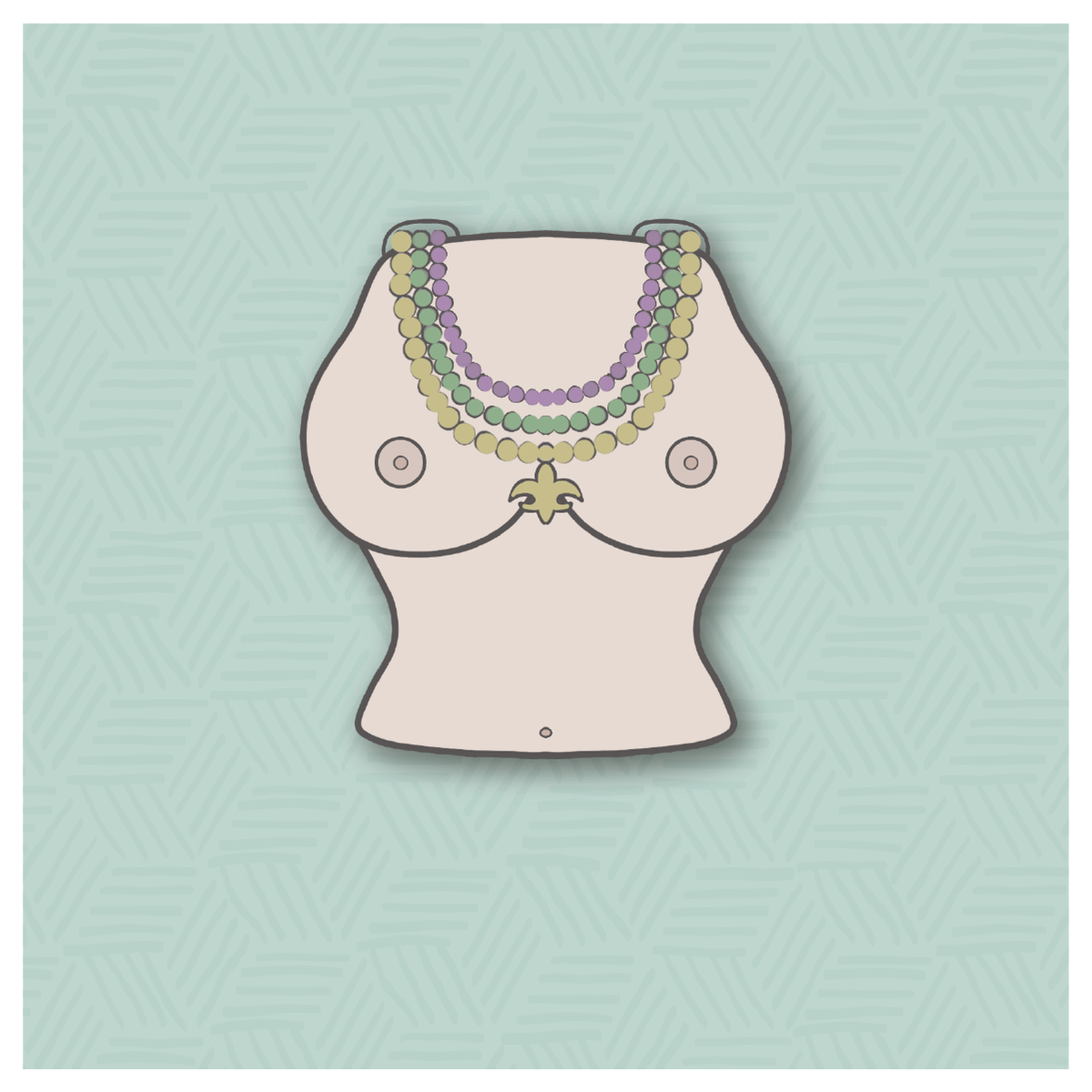 Beaded Breasts Cookie Cutter
