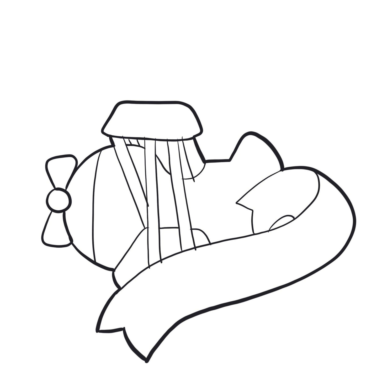 Airplane with Banner Cookie Cutter - Sweetleigh 