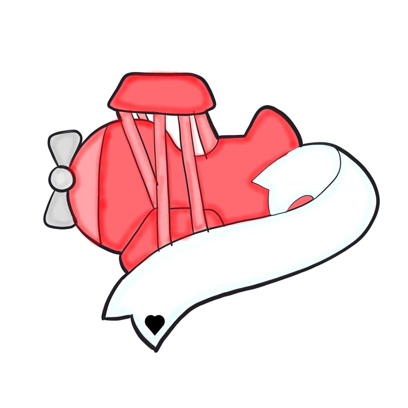 Airplane with Banner Cookie Cutter - Sweetleigh 