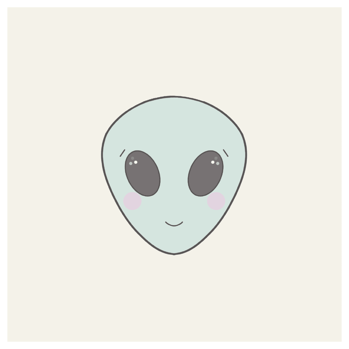 Alien Face Cookie Cutter - Sweetleigh 