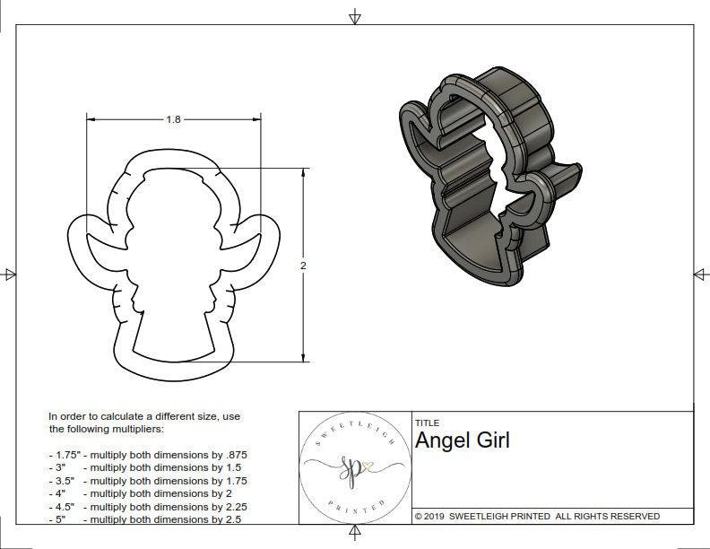 Angel Girl Cookie Cutter - Sweetleigh 