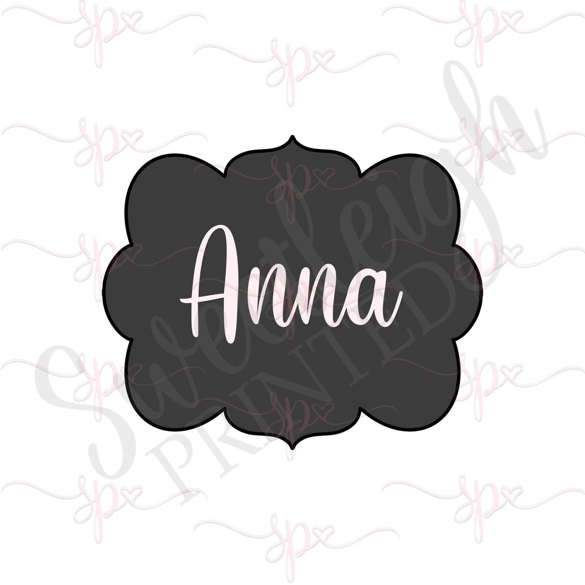 Anna Plaque Cookie Cutter - Sweetleigh 