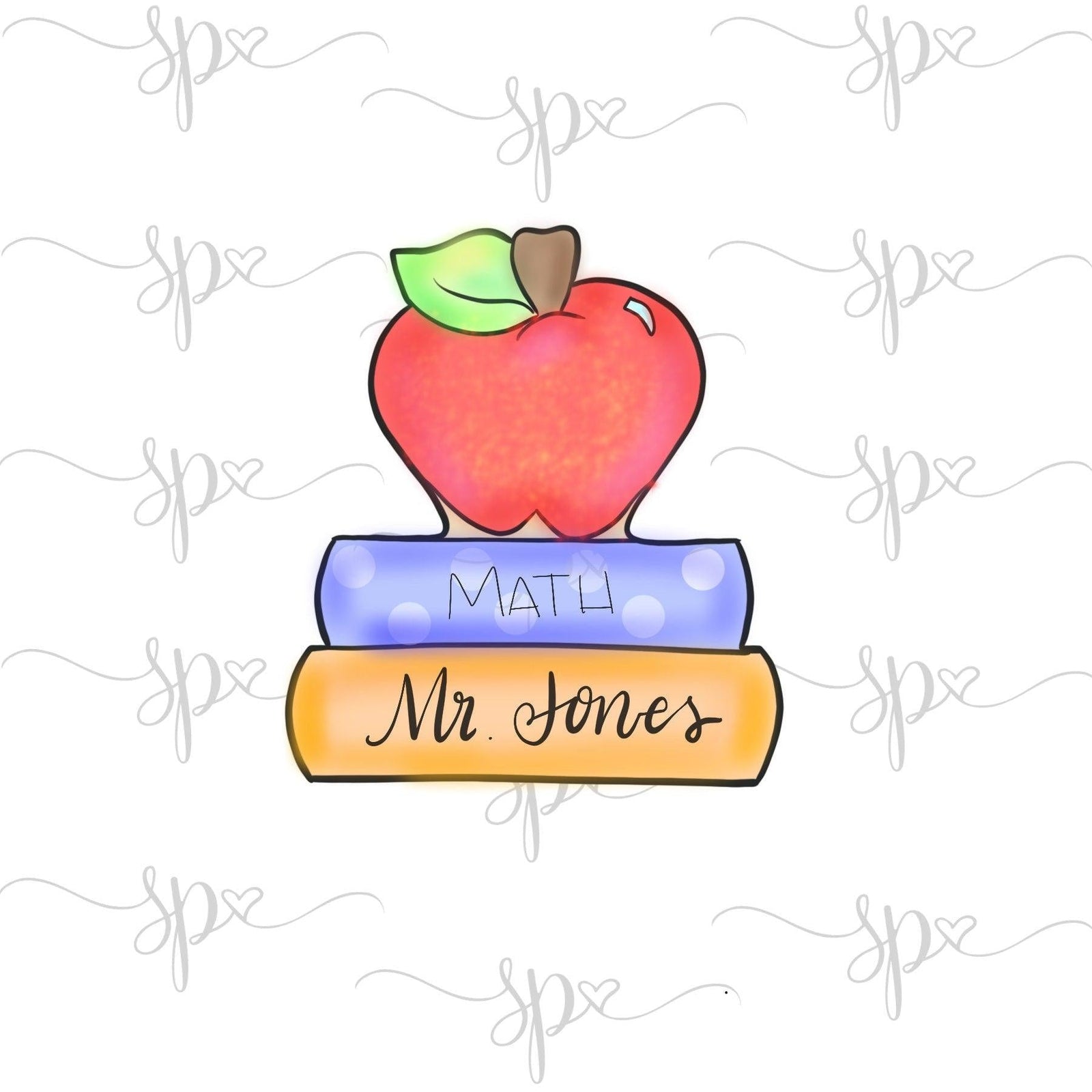 Apple Bookstack Cookie Cutter - Sweetleigh 