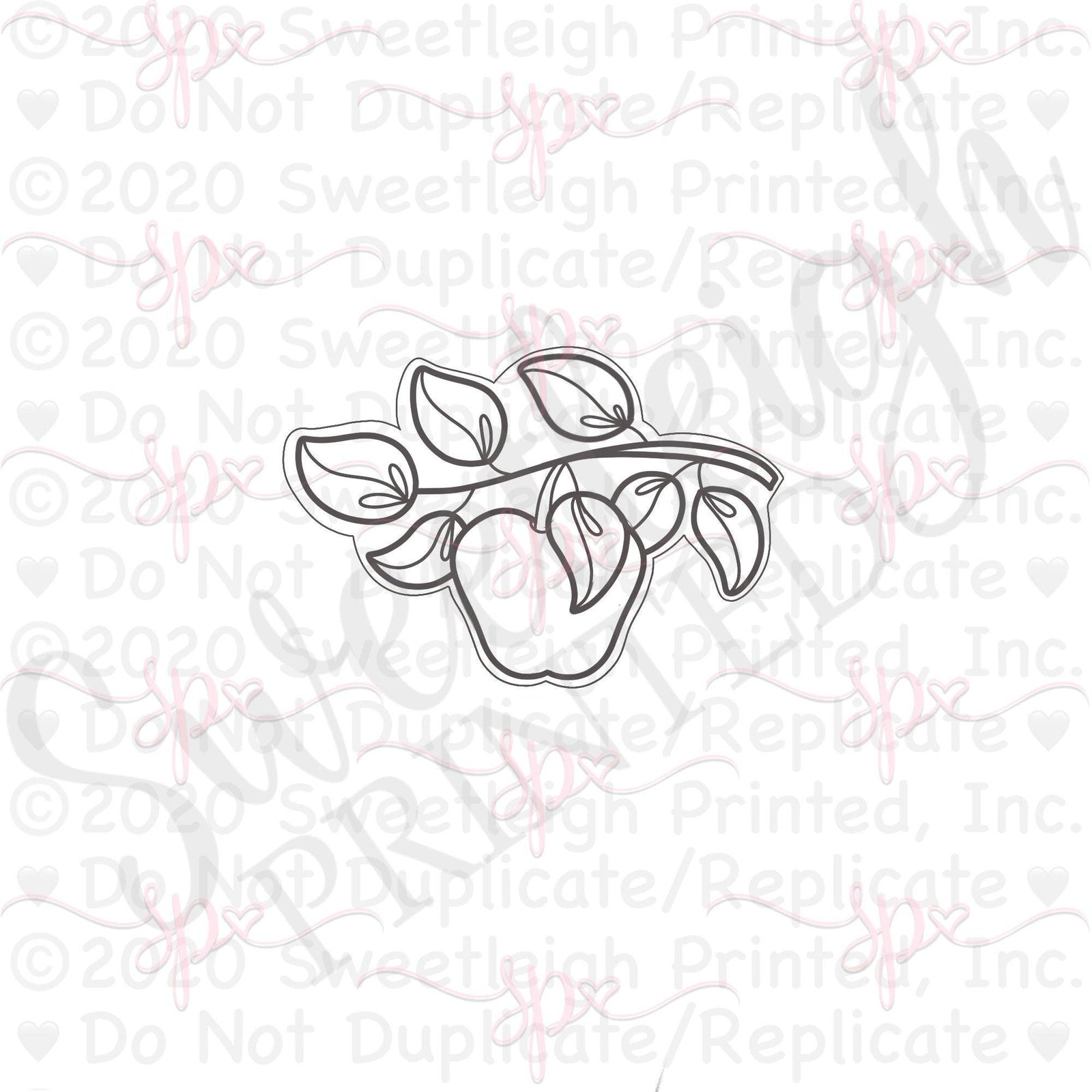 Apple Branch 2 Cookie Cutter - Sweetleigh 