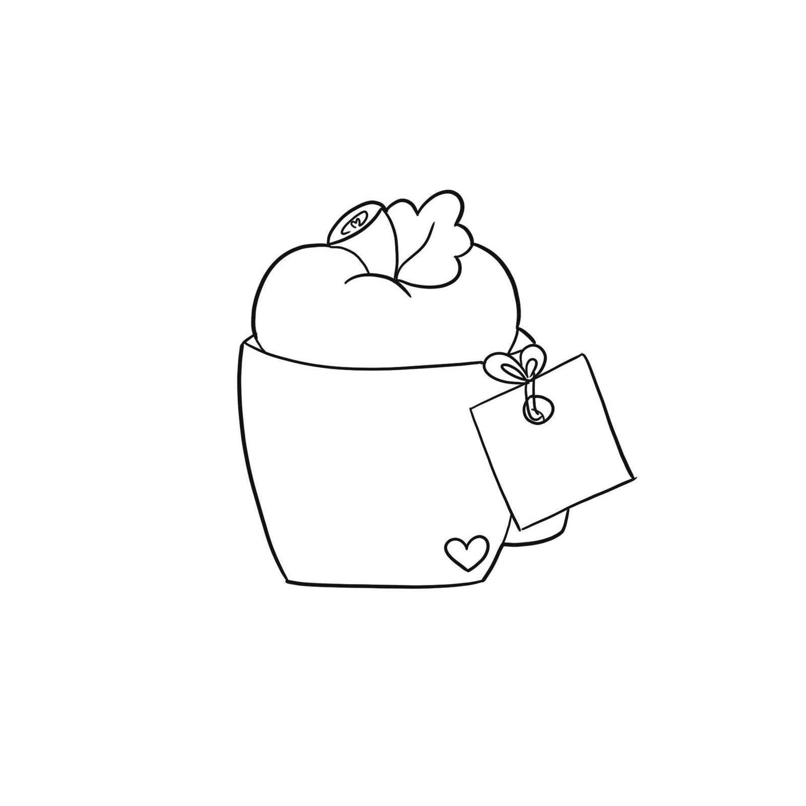 Apple Mug with Tag Cookie Cutter - Sweetleigh 