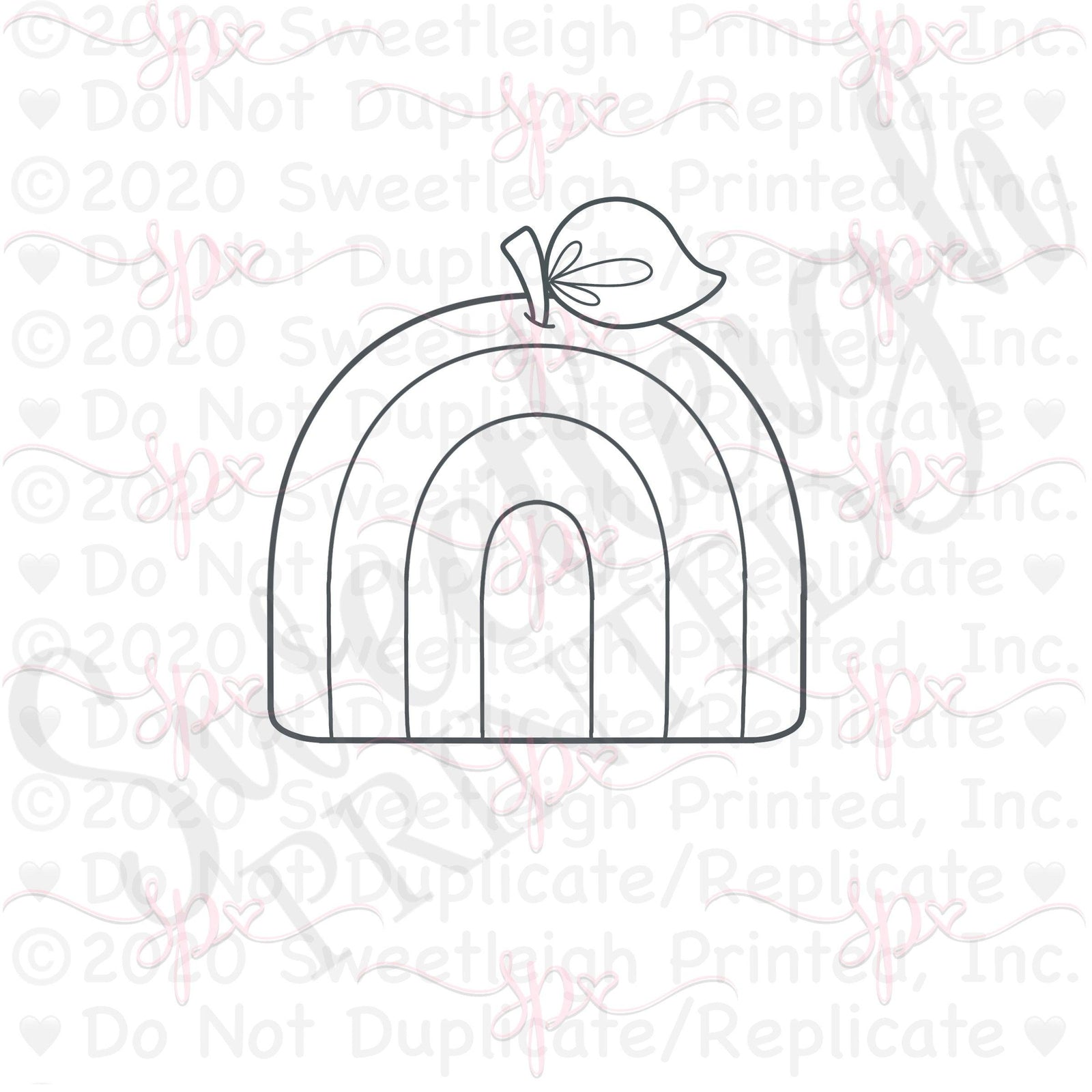 Apple Rainbow Cookie Cutter - Sweetleigh 