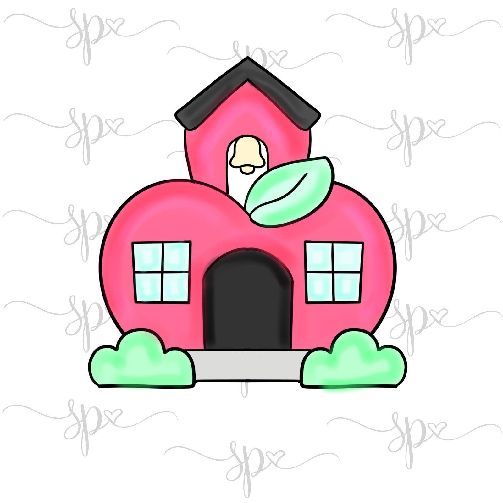 Apple Schoolhouse Cookie Cutter - Sweetleigh 