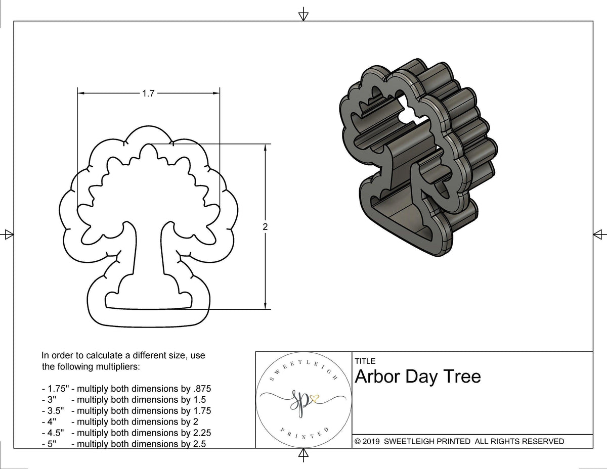 Arbor Day Tree Cookie Cutter - Sweetleigh 