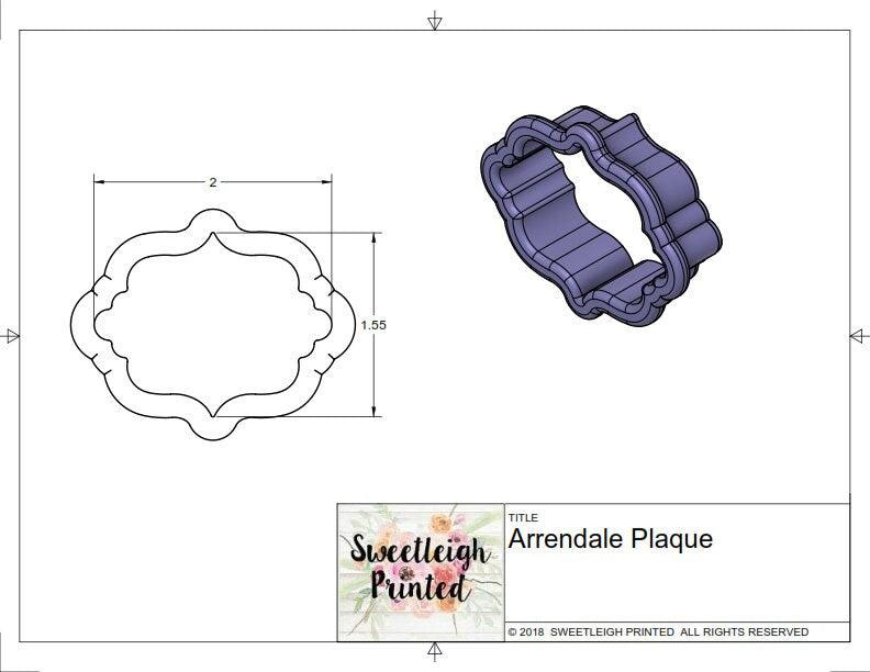 Arrendale Plaque Cookie Cutter - Sweetleigh 