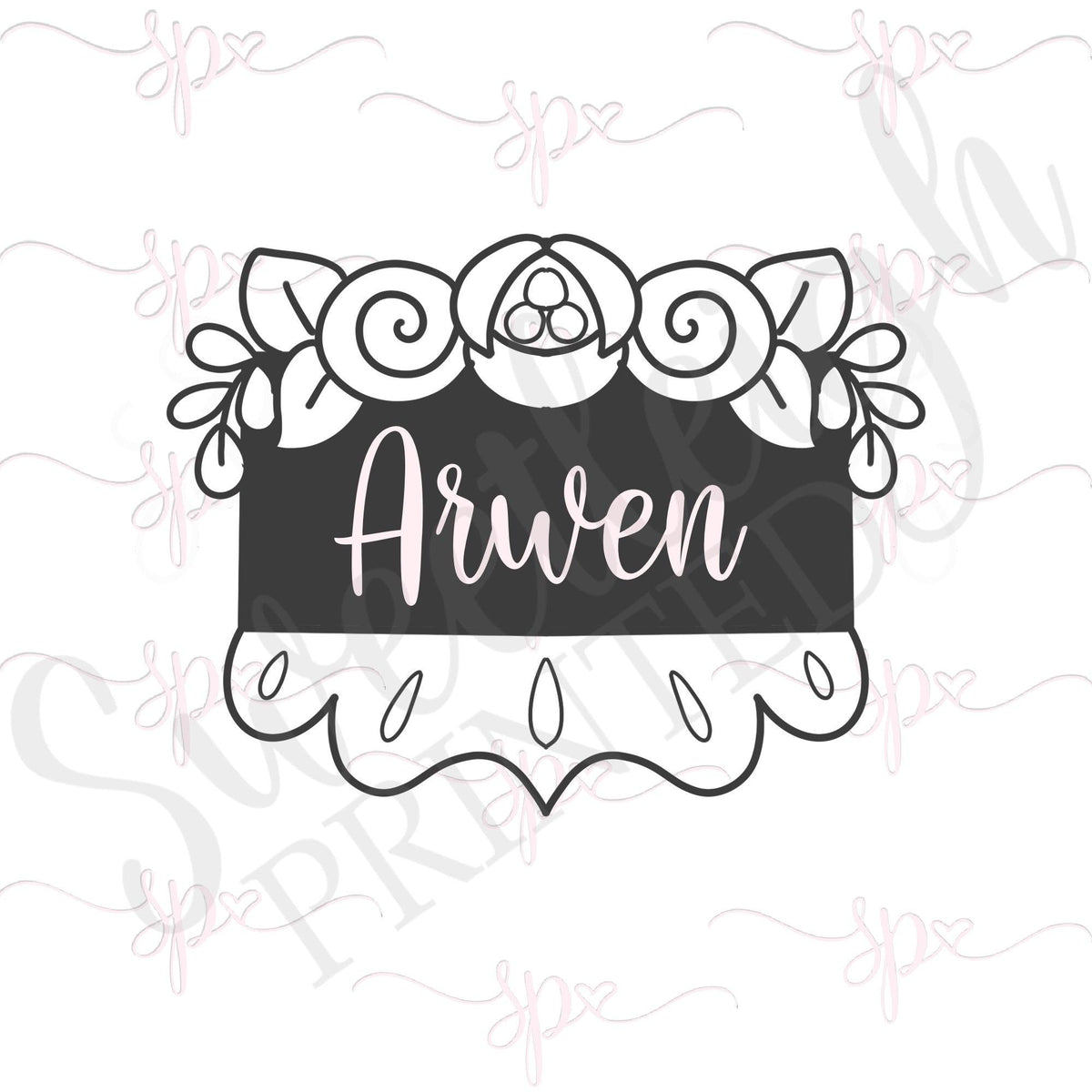 Arwen Plaque Cookie Cutter - Sweetleigh 