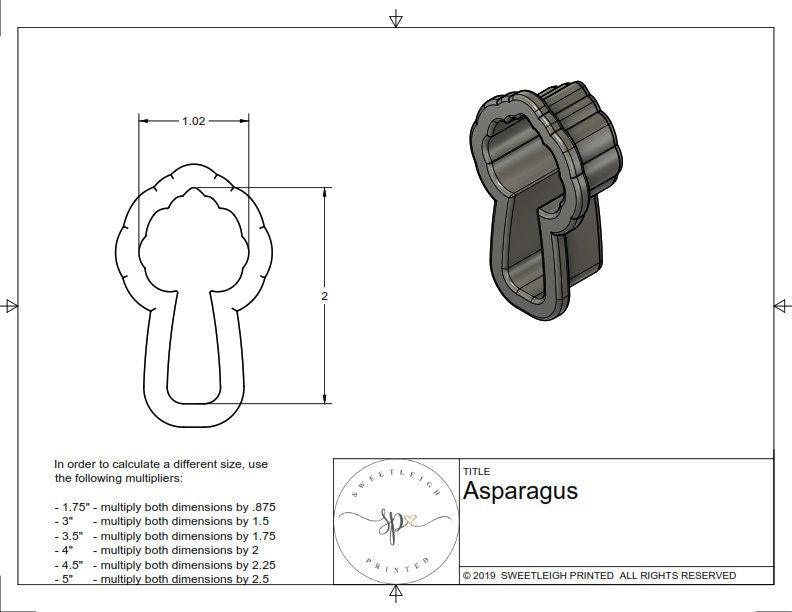 Asparagus Cookie Cutter - Sweetleigh 