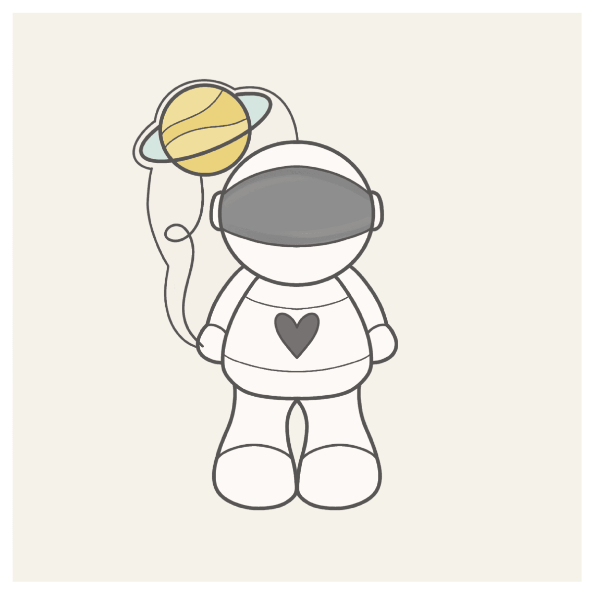 Astronaut with Balloon Cookie Cutter - Sweetleigh 
