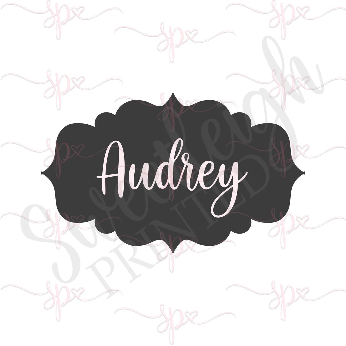 Audrey Plaque Cookie Cutter - Sweetleigh 