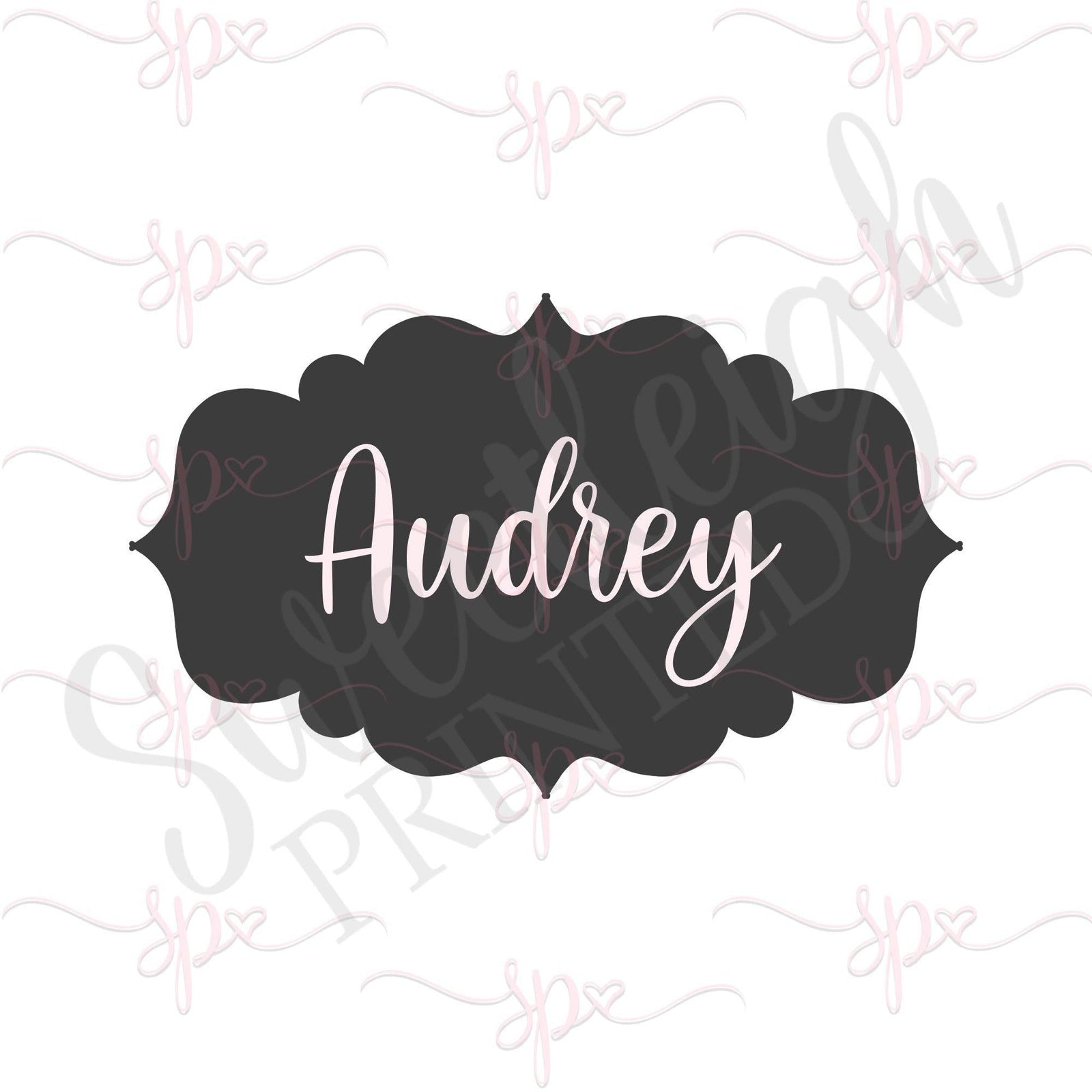 Audrey Plaque Cookie Cutter - Sweetleigh 