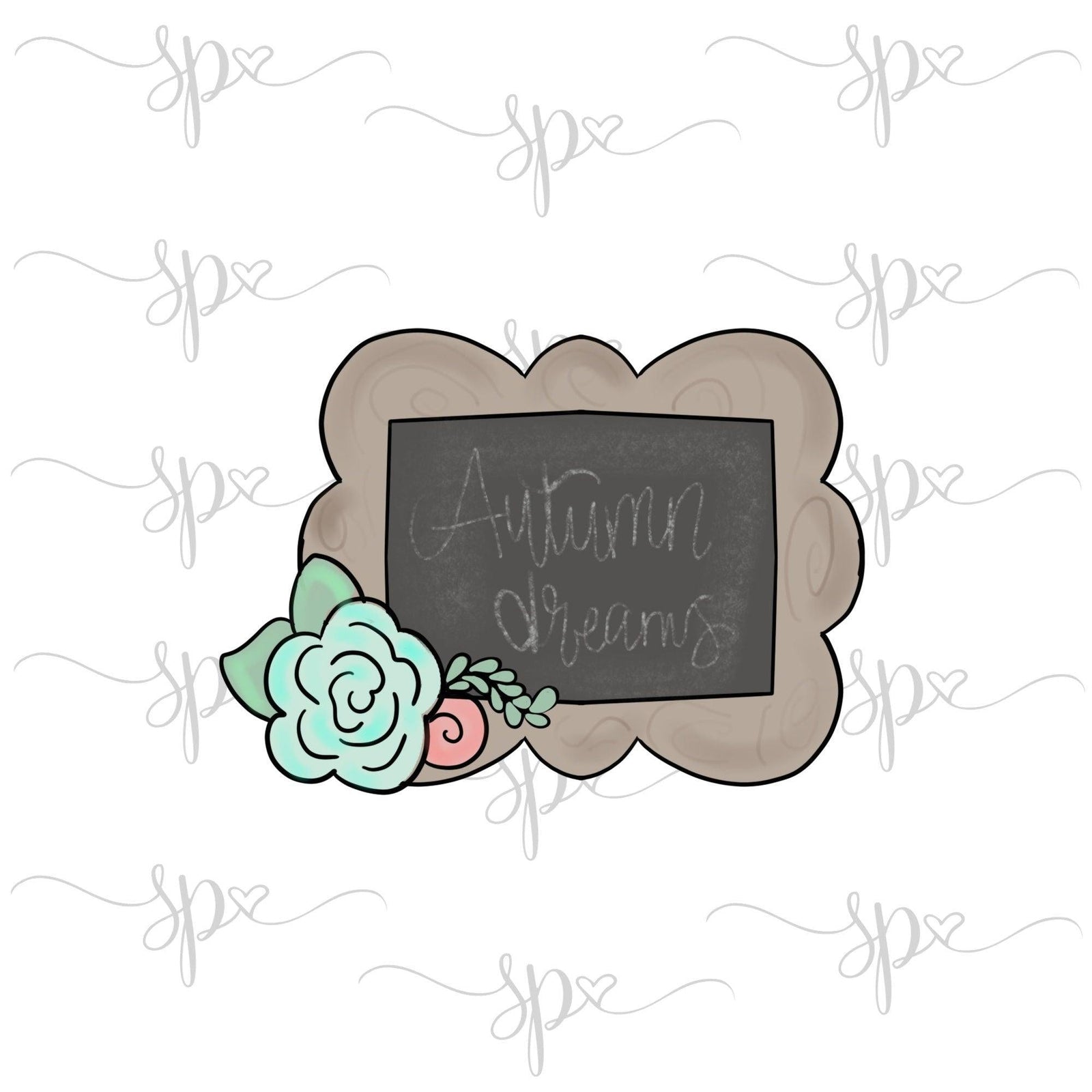 Autumn Dreams Plaque Cookie Cutter - Sweetleigh 