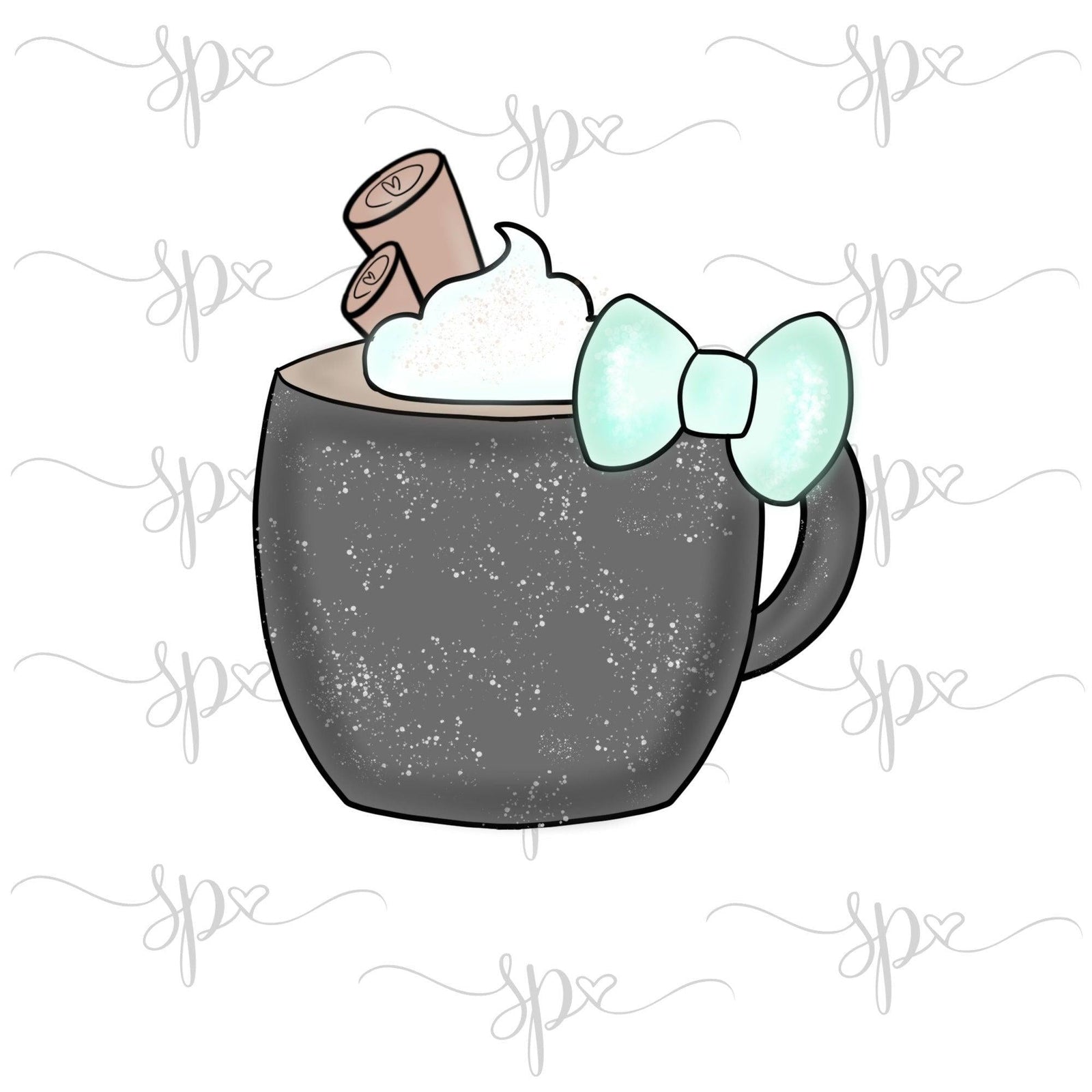 Autumn Mug with Bow 2015 Cookie Cutter - Sweetleigh 